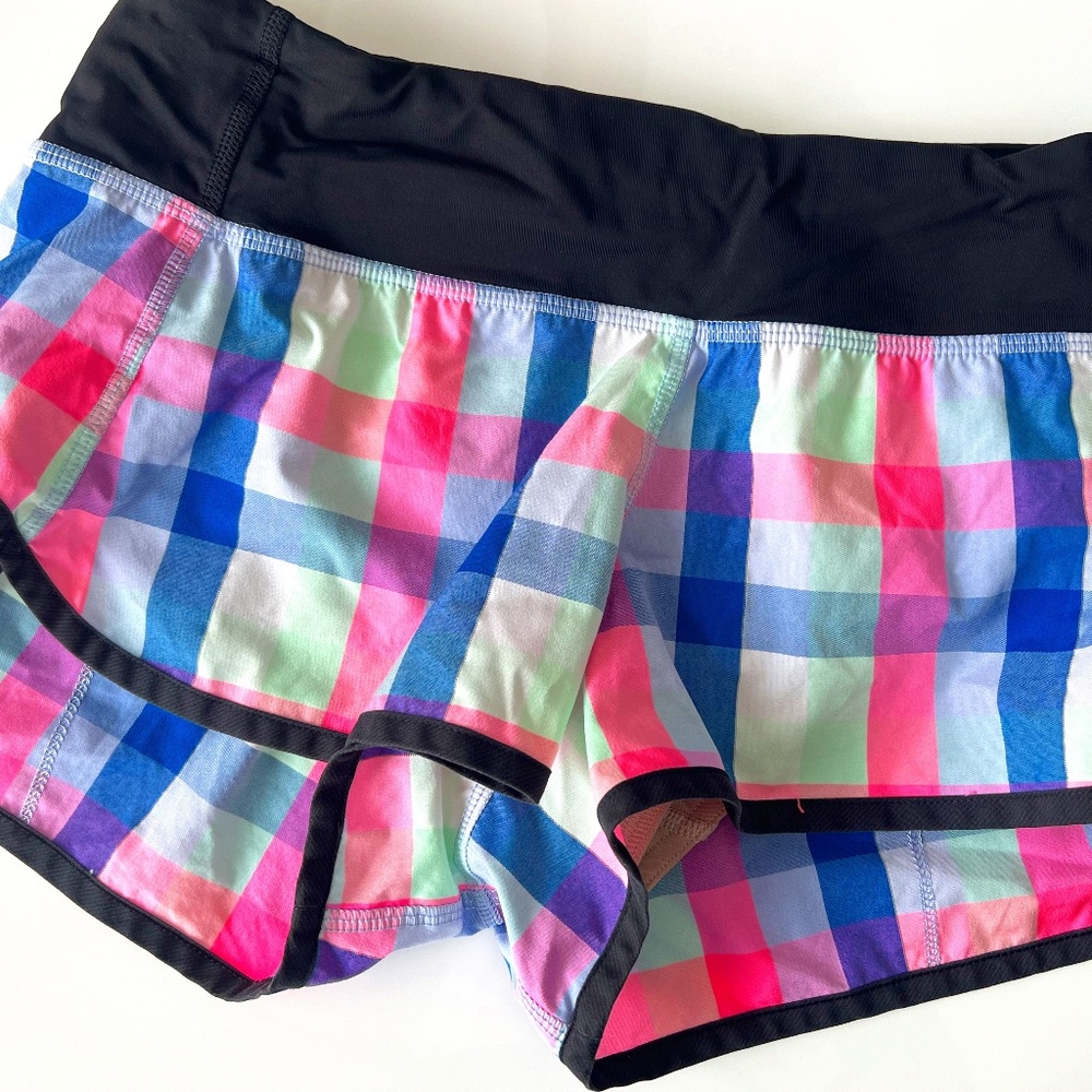 Lululemon Plaid Speed Shorts Sz4